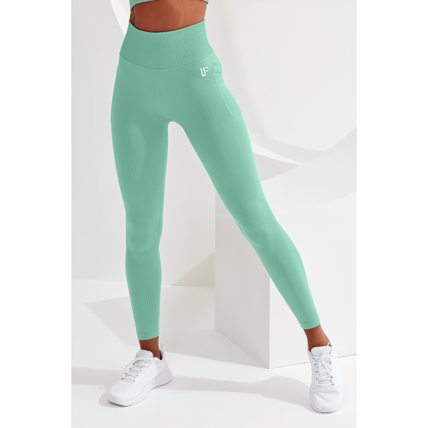 Seamless High Waisted Ribbed Leggings - UF - UntilFailure
