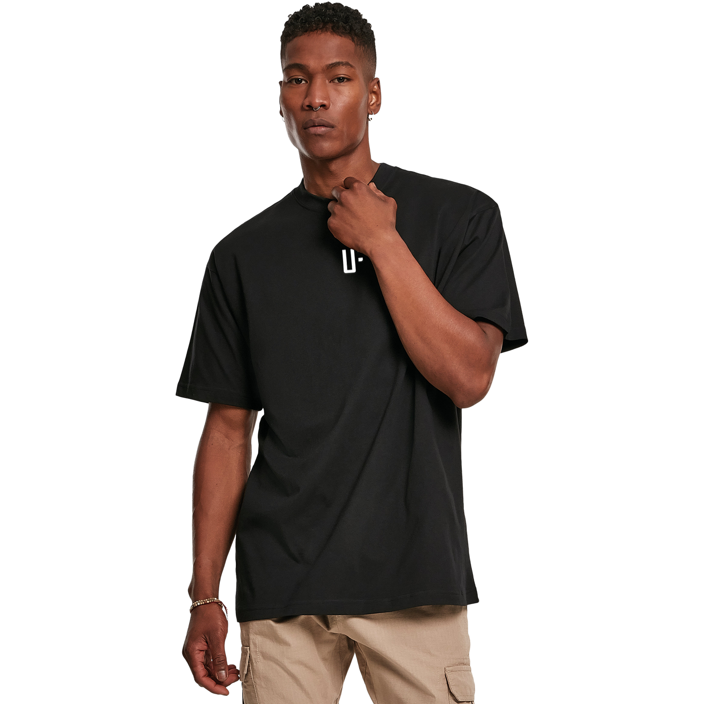 Longline Close Neck T Shirt - UntilFailure Vertical Reflect - UntilFailure
